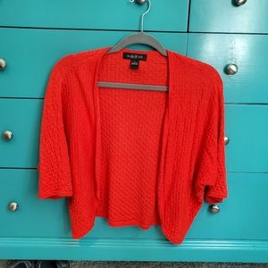 Adorable orange short cut sweater